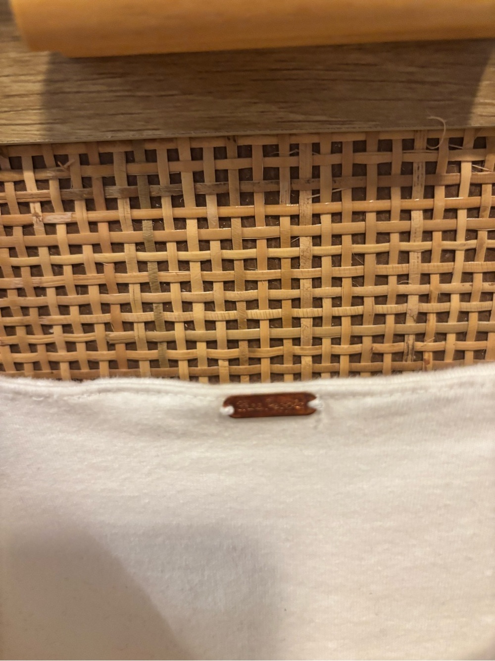 Free People White Ruched Crop Tank with Navy Straps - Picture 3 of 4